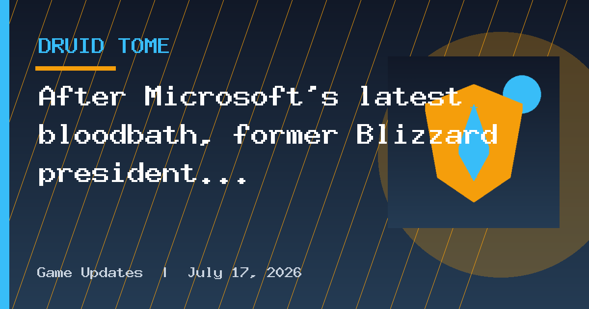 After Microsoft's latest bloodbath, former Blizzard president Mike Ybarra offers