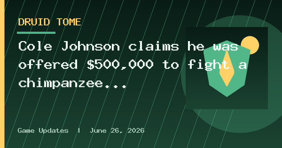 Cole Johnson claims he was offered $500,000 to fight a chimpanzee