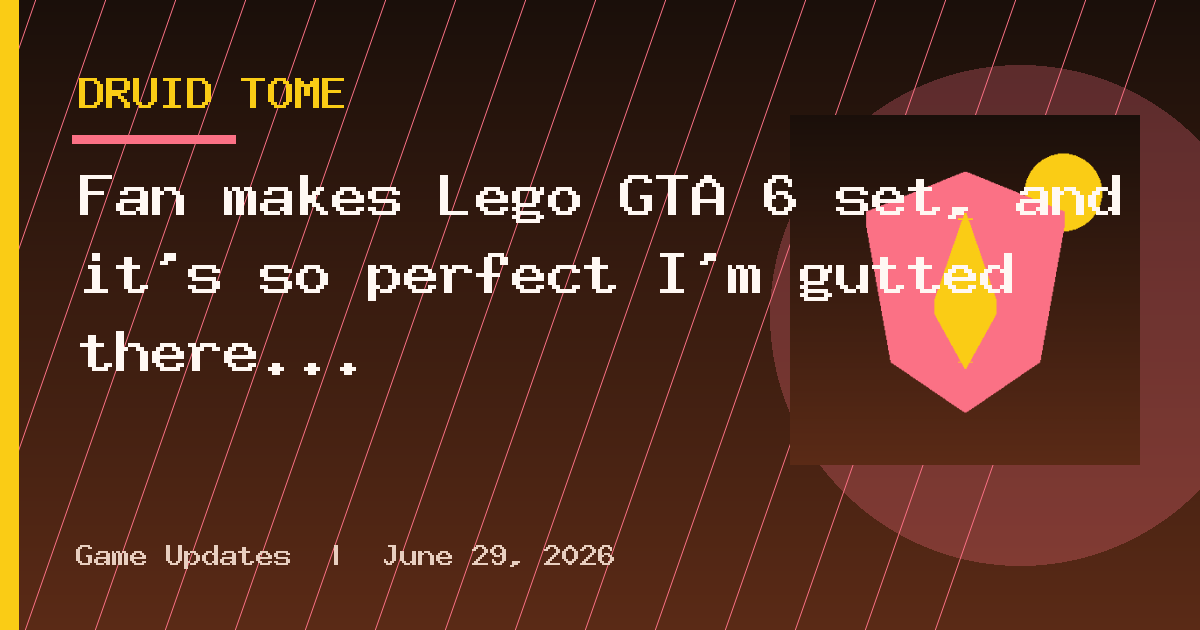 Fan makes Lego GTA 6 set, and it's so perfect I'm gutted there isn't