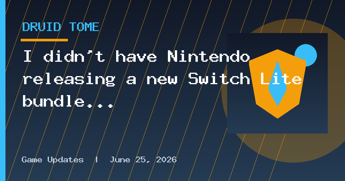 I didn't have Nintendo releasing a new Switch Lite bundle on my 2026 bingo