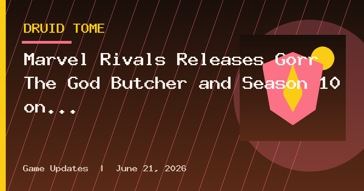 Marvel Rivals Releases Gorr The God Butcher and Season 10 on September 11
