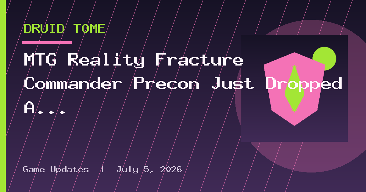 MTG Reality Fracture Commander Precon Just Dropped A New Eminence Card