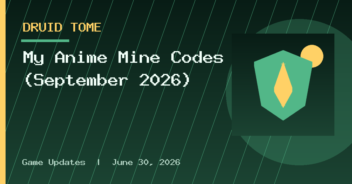 My Anime Mine Codes (September 2026)