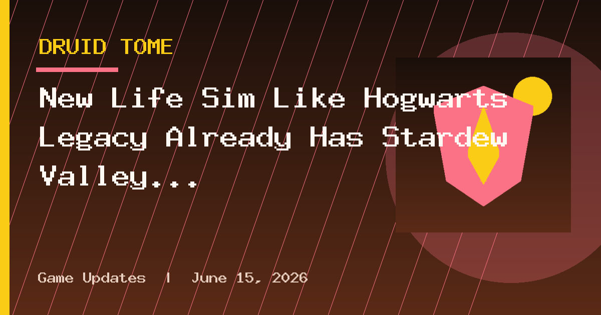 New Life Sim Like Hogwarts Legacy Already Has Stardew Valley Beat on Romance