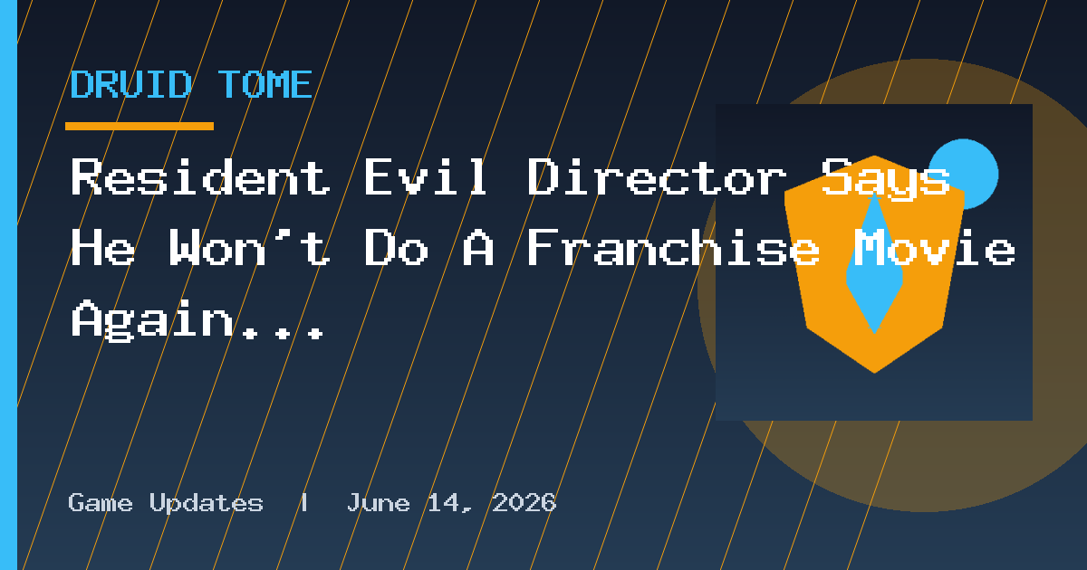 Resident Evil Director Says He Won’t Do A Franchise Movie Again