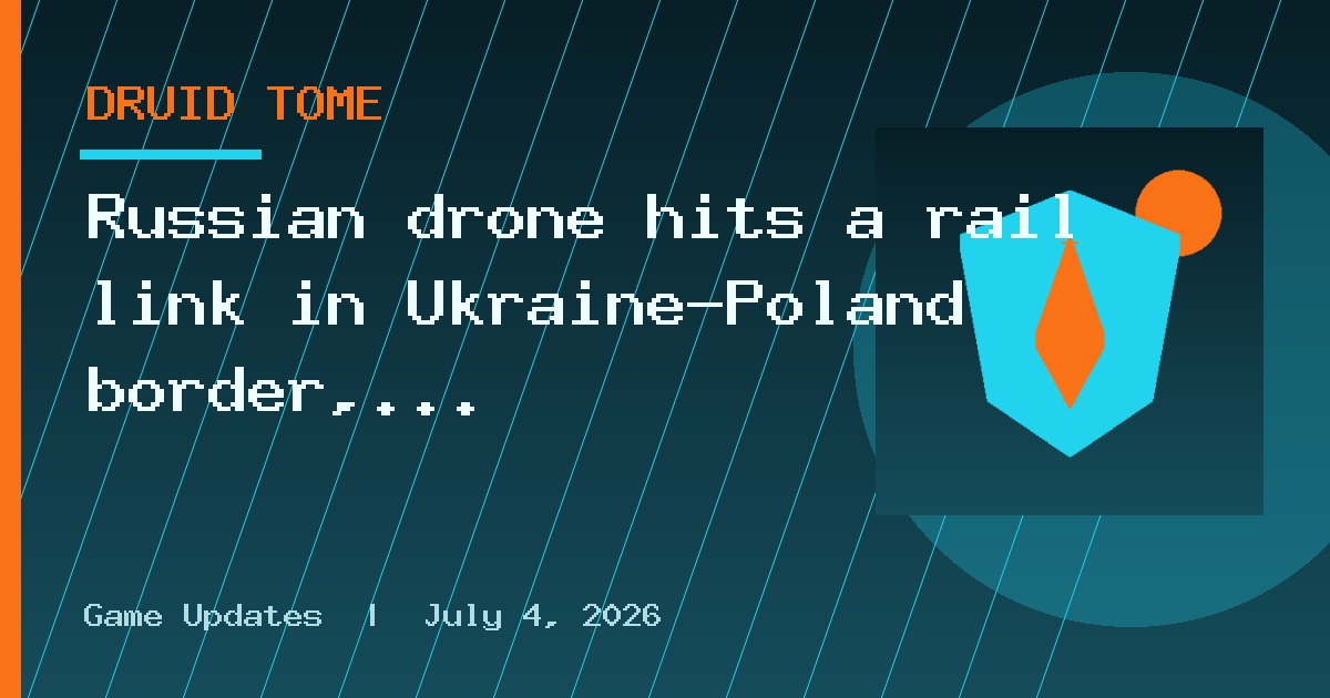 Russian drone hits a rail link in Ukraine-Poland border, narrowly missing