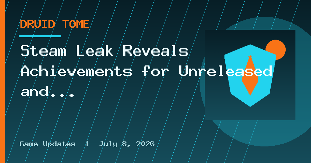 Steam Leak Reveals Achievements for Unreleased and Unannounced Games